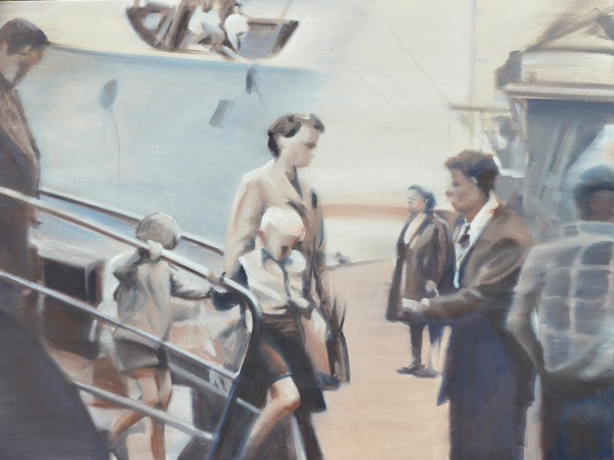 first steps on Australian soil 2018 oil on canvas 100x 70 cm